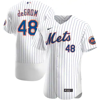 mens nike jacob degrom white new york mets home authentic p